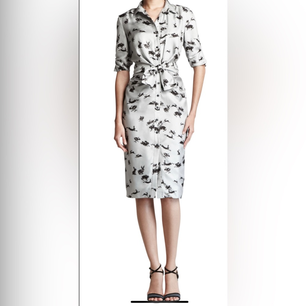Carolina Herrera
Rabbit-Print Twill Shirtdress